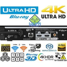 Sony X800 2k/4k UHD - 2d/3d - Multi System All Region Blu Ray Disc DVD Player 100-240V