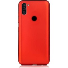 Coverzone Samsung Galaxy M11 Kılıf Premier Silikon Arka Kapak Kılıf Kırmızı
