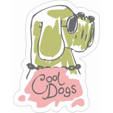 Sticker Atölyesi Cool Dogs - Köpek Sticker - 17239 Renkli 10 x 7.5 cm