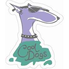 Sticker Atölyesi Cool Dogs - Köpek Sticker - 17240 Renkli 6 x 5 cm