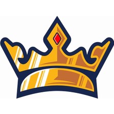 Sticker Atölyesi Taç-Kral-King Sticker - 20568 Renkli 6 x 9 cm