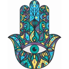 Sticker Atölyesi Hamsa Sticker - 20569 Renkli 10 x 8 cm