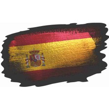Sticker Atölyesi İspanya Bayrağı Sticker - 18084 Renkli 8 x 13.5 cm