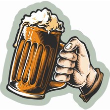 Sticker Atölyesi Bira - Beer - Şerefe - Cheers Sticker - 20561 Renkli 6 x 6 cm