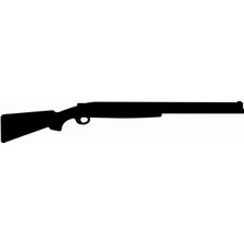 Sticker Atölyesi Avcılık-Av-Hunter-Tüfek-Gun-Silüet - 20580-1 Siyah 1.5 x 10 cm