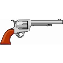 Sticker Atölyesi Revolver - Tabanca - Gun Sticker - 20585 Renkli 3 x 8 cm