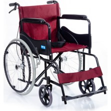 Comfort Plus KY809 Bordo Kumaş Standart Tekerlekli Sandalye