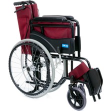 Comfort Plus KY809 Bordo Kumaş Standart Tekerlekli Sandalye