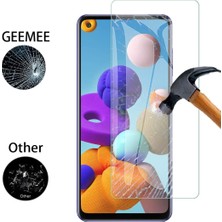 Case 4U Samsung Galaxy A21S Uyumlu Tamperli Kırılmaz Cam Ekran Koruyucu