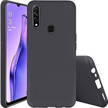 Case 4U Oppo A31 Kılıf Klasik Mat Renkli Yumuşak Premier Silikon Siyah