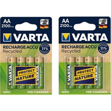 Varta 8 x 2100 Mah AA + 8 x 800 Mah AAA Şarjlı Pil
