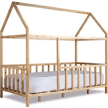 Baby Kinder 90 x 190 cm Çatılı Montessori Bebek  Çocuk Karyolası