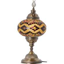 Demmex Masaüstü Mozaik Çalışma Masası Abajur Gece Lambası Dekor Lamba