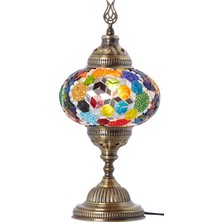 Demmex Masaüstü Mozaik Çalışma Masası Abajur Gece Lambası Dekor Lamba