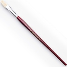 Pebeo No: 18 Pebeo 358F Seri Doğal Beyaz Kıl Kırmızı Kısa Sap Fırça