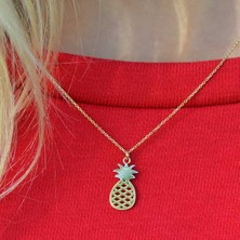 Engingold 14K Sarı Altın Ananas Kolye