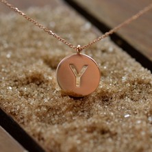 Engingold 14 Ayar Altın Plaka Harf Kolye