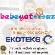 Bebe Yatmaz Çıngıraklı Bebek Oturma Destek Minderi Kırmızı - Lacivert