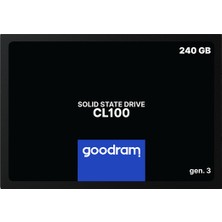 Goodram 240GB SSD 500 - 599 MB/s Sata 3 SSD (SSDPR-CL100-240-G3)