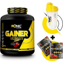 Gainer Ultimate 3000 G Karbonhidrat Tozu + Shaker ve 2 Adet Tek Kullanımlık Whey Protein