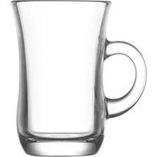 Lav 6'lı Yudum Çay Bardağı Kulplu