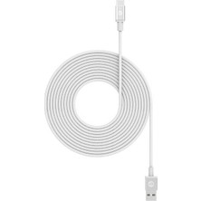 Mophie USB-C Hızlı Şarj ve Data Kablo (3 Metre) - Beyaz
