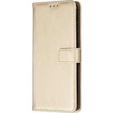 Gpack Xiaomi Redmi Note 9 Kılıf LocaL Cüzdan Standlı Kartvizitli Gold