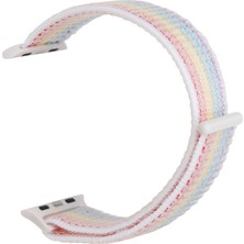 Gpack Apple Watch Uyumlu 1 2 3 4 5 38mm Kordon Kumaş CırtCırtlı Kordon Renkli