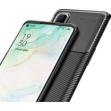 Case Street Oppo Reno 3 Pro Kılıf Negro Karbon Dizayn Silikon Lacivert