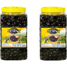 Esin Zeytin Ege'nin İncisi Esin Kahvaltılık Gemlik Yağlı Sele Siyah Zeytin Süper Boy 2 Kg