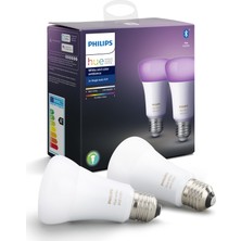 Philips Hue Renkli Akıllı Ampul 2'li Ekopaket E27 Bluetooth Özellikli