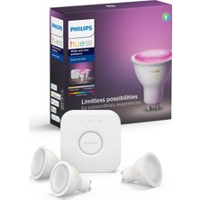 Philips Hue Renkli Akıllı Spot Başlangıç Seti 3'lü GU10 Bluetooth Özellikli