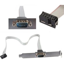 Serial 9pin Db9 RS232 Connector Com 1 Port Bracket Cable - 28CM