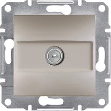 Schneider Electric Tv Konnektörü 1Db Çerçevesiz Bronz 3606480727825