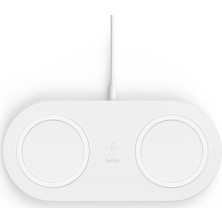 Belkin 10W Ikili Hızlı Kablosuz Şarj Cihazı-Beyaz
