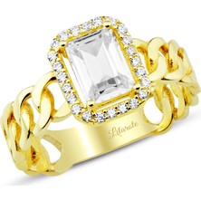 Lilarote Italyan Tasarım Halkalı Baget Yüzük