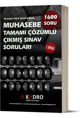 A Kadro Eğitim Kurumları Muhasebe Çıkmış Sorular
