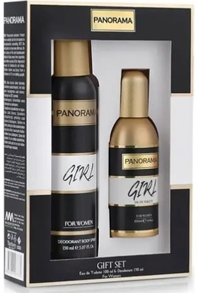 Panorama Girl Kadın Parfüm ve Deodorant Seti (100 ml Edt + 150 ml Spray Deodorant)