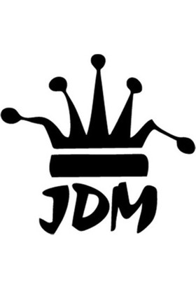 Protec Jdm Kral Tacı Oto Sticker Çıkartma 11X11 cm Siyah