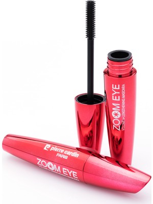 Pierre Cardin Zoom Göz Maskarası - Hacim ve Uzatma, Büyük Boy, Yoğun Siyah, Topaklanma Yapmayan Kremsi Formül