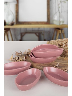 Keramika Mat Gül Kurusu Deniz Çerezlik/Sosluk 14 Cm 6 Adet