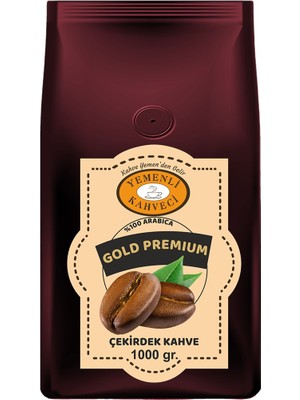 Yemenli Kahveci Gold Premium Arabica Çekirdek Kahve 1 kg Filtre Kahve ve Espresso Içimine Uygun