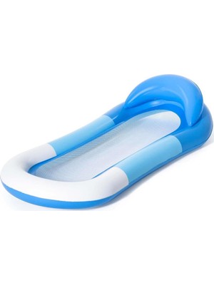 Bestway Turksport Şişme Deniz Yatağı Dayanıklı PVC Rahat Tasarım 160x60 Cm Mavi Plaj Havuz Kullanımı