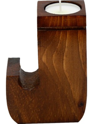 Haydi Maydi Ahşap Harf Mumluk - J