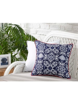 English Home Deep Sea Kırlent 45x45 Cm Lacivert