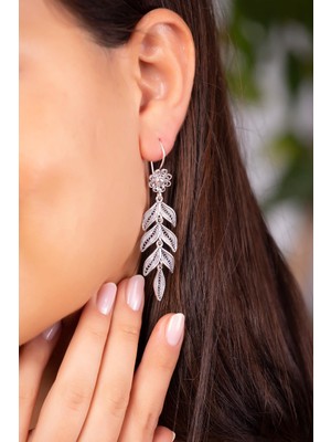 Sümer Telkari Başak Tasarımlı Telkari Işlemeli Gümüş Küpe 4941