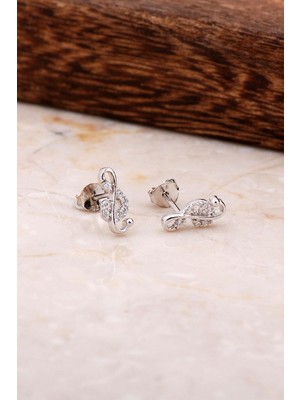 Sümer Telkari Sol Anahtar Gümüş Küpe 4822