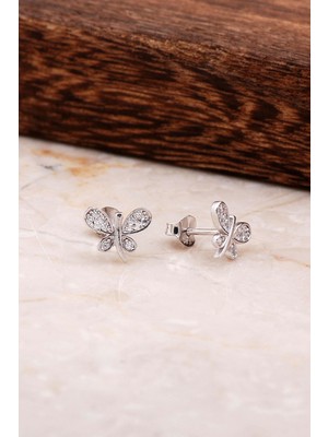 Sümer Telkari Kelebek Gümüş Küpe 4821