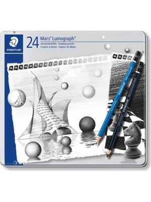 Staedtler 100G24S Mars Lumograph Çizim Kalemleri 24'lü