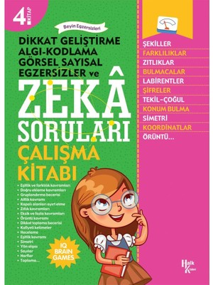 Zeka Soruları 4.Kitap-Çalışma Kitabı